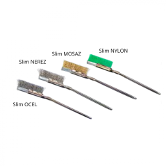Ruční kartáč SLIM ocel, nerez, mosaz, nylon