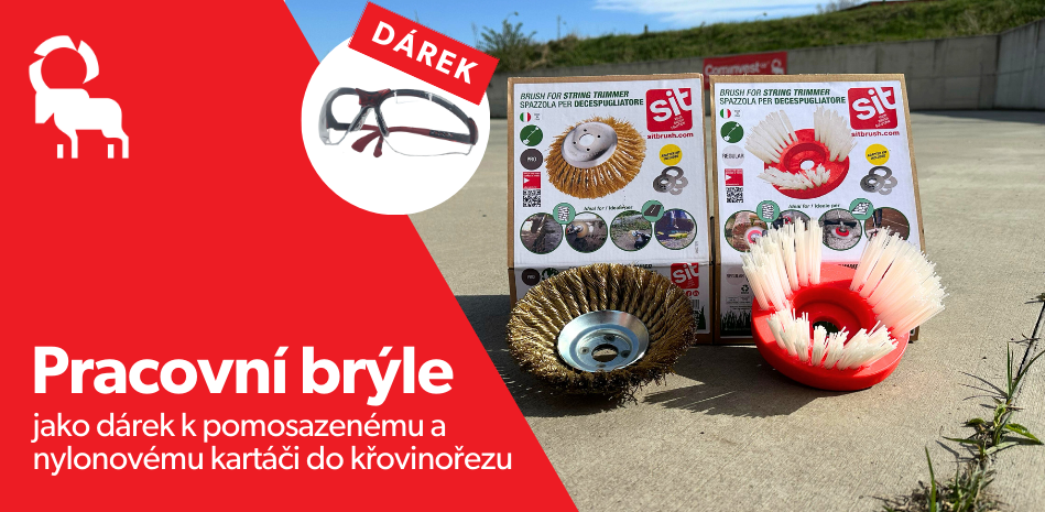 Pracovní brýle jako dárek ke kartáčům do křovinořezu🌿