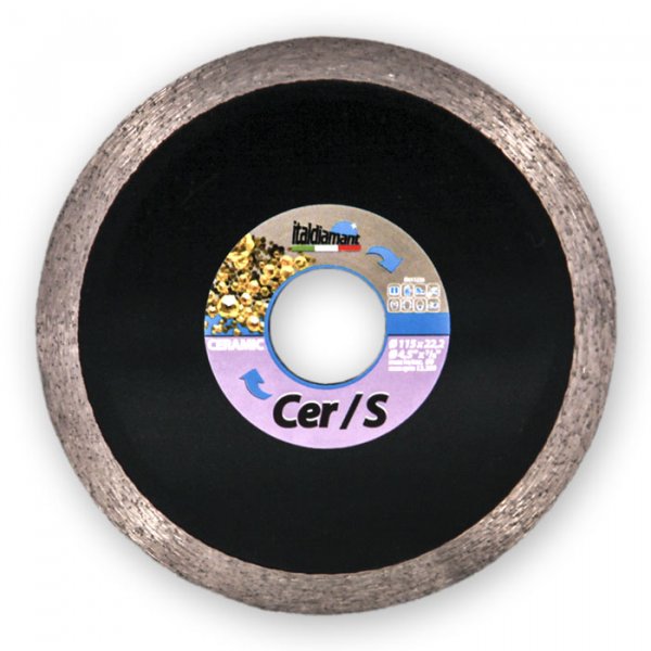 Diamantový kotouč CER/S CER U na keramiku - Průměr (mm): 150, Rozměry segmentu: 1,6x7, Upínací otvor: 25,4