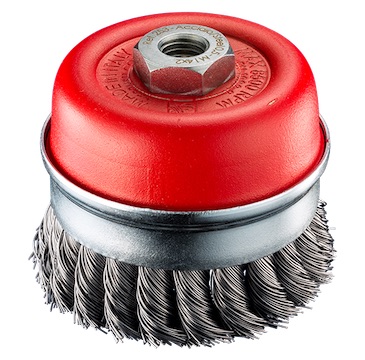 Hrncový kartáč copánkový zpevněný - ocel (TU)