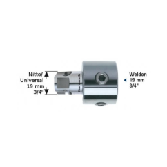 Adaptér Nitto+Universal/Weldon 19 pr. 6,34 mm
