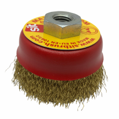 Hrncový kartáč kadeřavý - mosaz, průměr 80 mm (T80)
