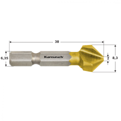 Záhlubník povlakovaný TIN průměr 8,3 mm