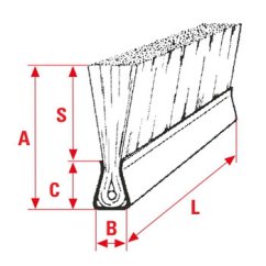 Kartáčová lišta 4/2500