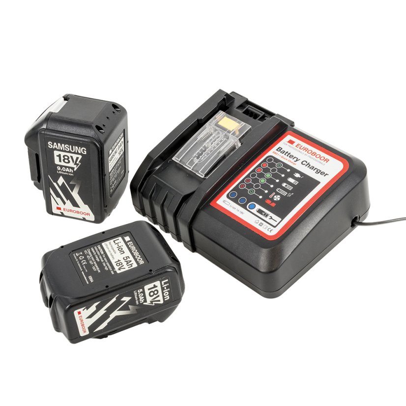 AKU magnetická vrtačka EBM 36 mm s dvěma 9Ah bateriemi a nabíječkou