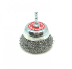 Hrncový kartáč kadeřavý (T) HEX 1/4" ocel 65 mm