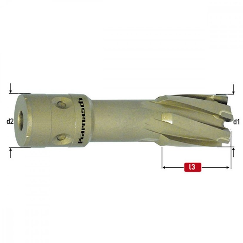 Jádrový vrták do kovu Karnasch Hard line Fein délka 40 mm