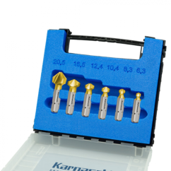 Sada krátkých záhlubníků povlakovaných TIN