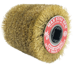 Kartáčovací válec Flex pomosazená ocel 100 mm Kartáčovací válec Flex pomosazená ocel 100 mm