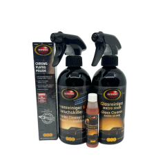 Dárková sada BASIC na čištění interiéru a skel auta v luxusní černé dárkové krabici