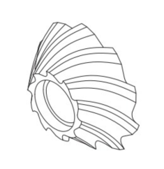 Úhlová fréza 45°, průměr 22