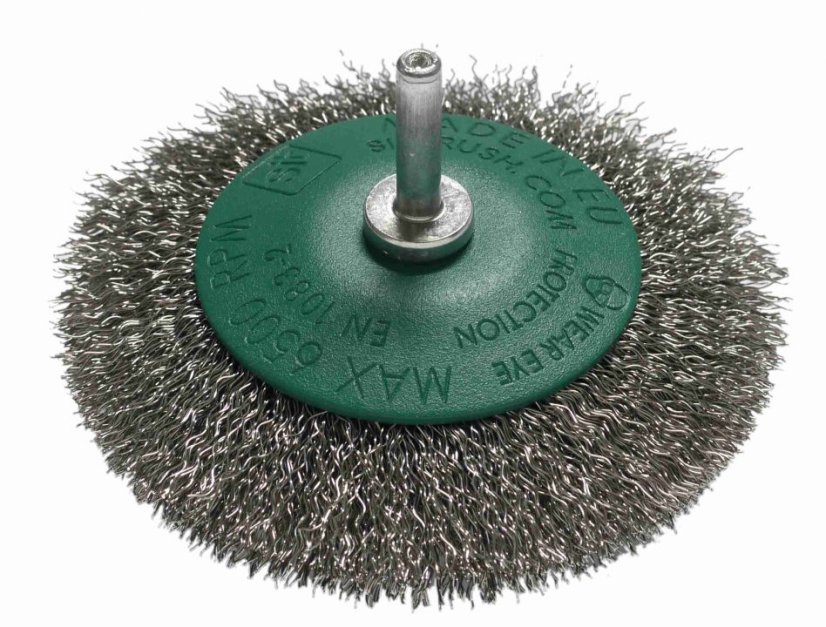 Kónický kartáč kadeřavý - nerez, 95 mm (CO90 G)