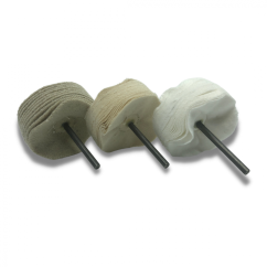 Látkový leštící kotouč s trnem průměr 80 mm