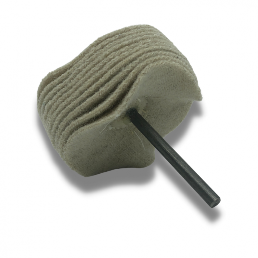 Látkový leštící kotouč s trnem průměr 80 mm