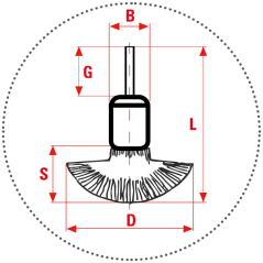 Štětcový kartáč kadeřavý - ocel (PF & 710)