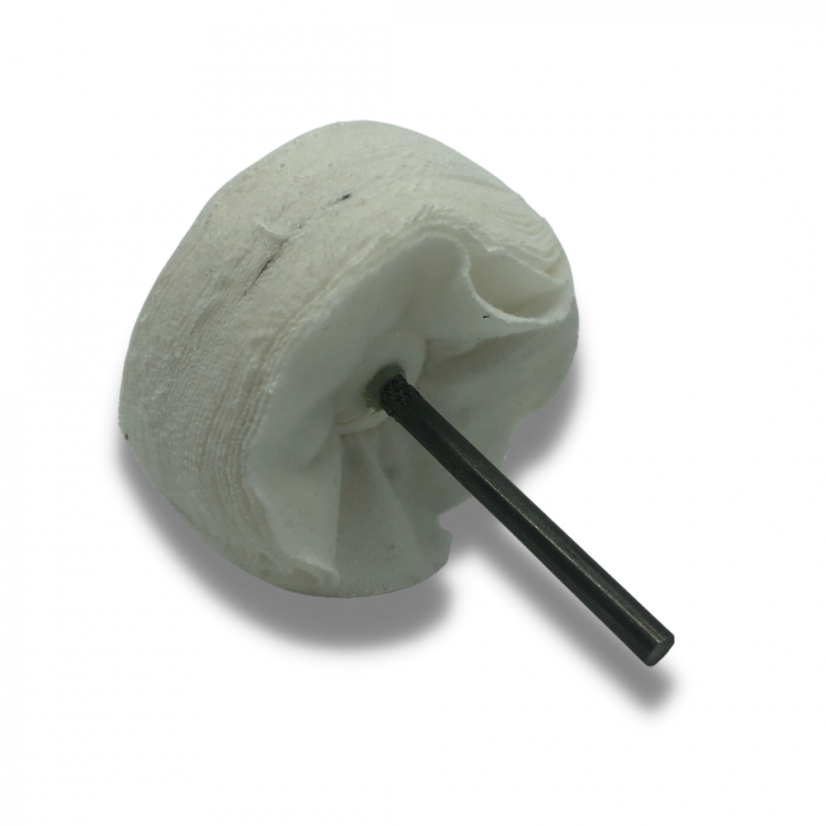 Látkový leštící kotouč s trnem průměr 80 mm