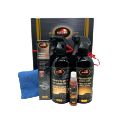 Dárková sada BASIC na čištění interiéru a skel auta v luxusní černé dárkové krabici
