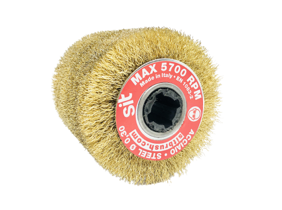 Válcový kartáč Flex pomosazená ocel, pr. 100 mm, š. 100 mm