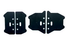 Upínací šablona pro vrtání žlábkových kolejí