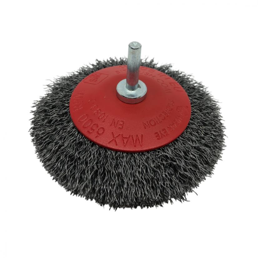 Kónický kartáč kadeřavý - ocel, 95 mm (CO90 G)