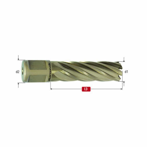 Jádrový vrták do kovu Gold Line Weldon délka 55 mm (201270) - Průměr (mm): 13