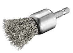 Štětcový kartáč kadeřavý - ocel (P HEX) 28 mm