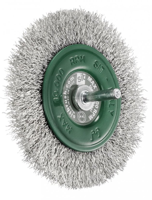 Obvodový kadeřavý kartáč na stopce profi - nerez (GG)