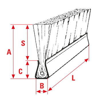 Kartáčová lišta bílá PPL 5/35/2500 mm
