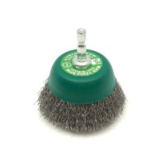 Hrncový kartáč kadeřavý (T) HEX 1/4" nerez 65 mm