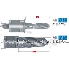 Spirálový vrták do kovu Karnasch Drill-Line Silver délka 30 mm