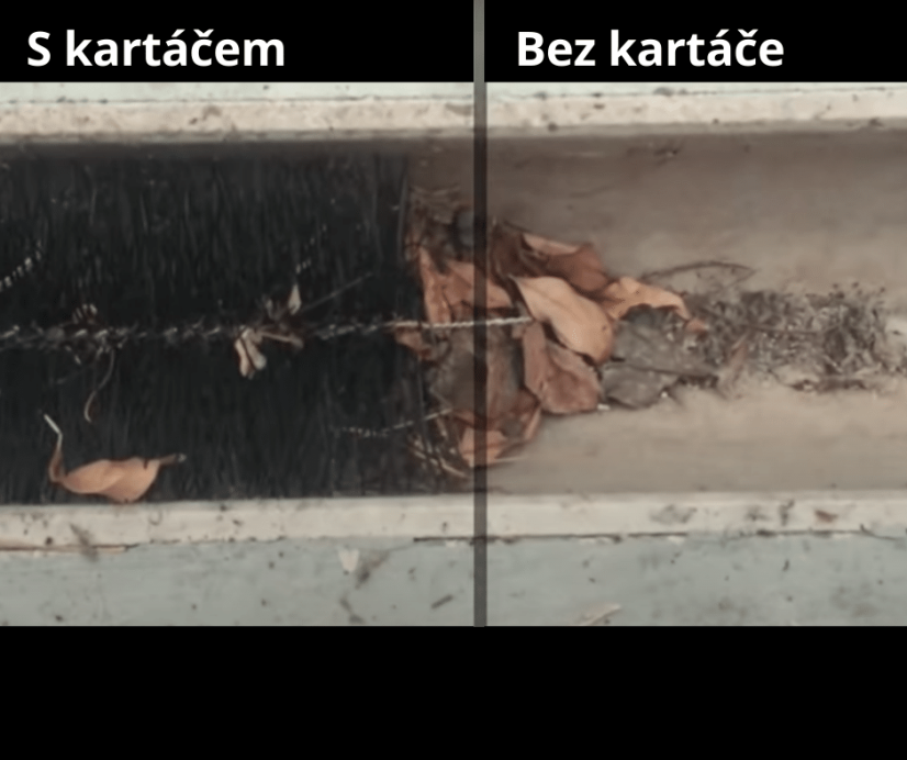 Bodlinový kartáč na údržbu okapů, odtokových žlabů, ochranu solárních panelů - Salvagronda