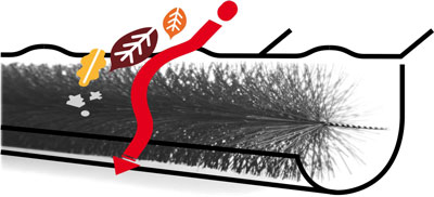 Bodlinový kartáč na údržbu okapů, odtokových žlabů, ochranu solárních panelů - Salvagronda