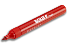 Permanentní značkovač PMR, červená barva