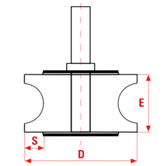Profilovaný kartáč Clepsydra - pomosazená ocel