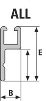 Profil k lištám hliník 8/50/2500 mm (G-ALL-8)