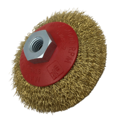 Kónický kartáč kadeřavý - pomosazená ocel, průměr 90 mm (CO90E)