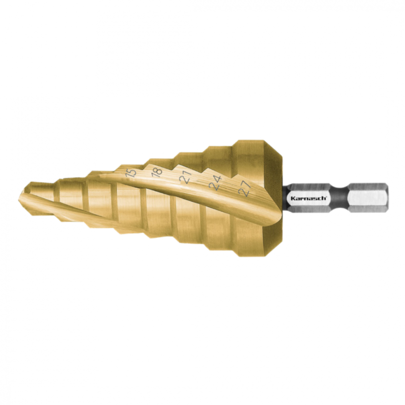 Stupňovitý vrták povlakovaný o průměru 6-27 mm