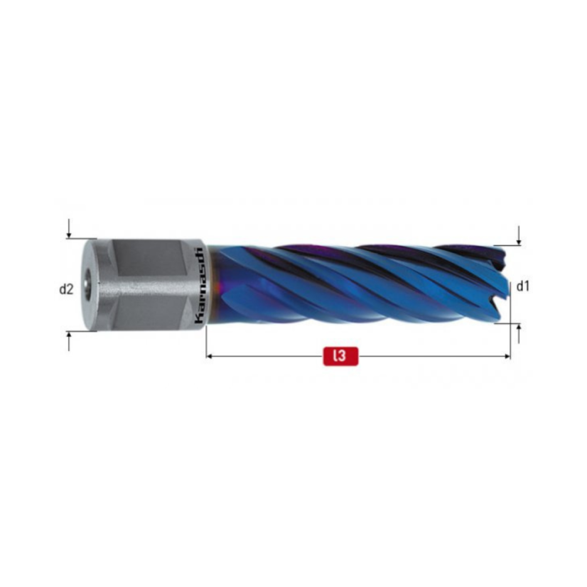 Jádrový vrták do kovu Blue Line délka 55 mm