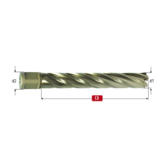 Jádrový vrták do kovu Gold Line Weldon délka 110 mm