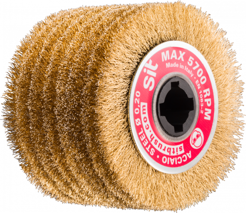 Kartáčovací válec Flex pomosazená ocel 70 mm