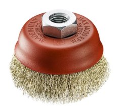 Hrncový kartáč kadeřavý - pomosazená ocel (TE)