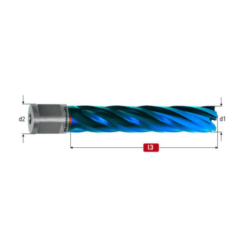 Jádrový vrták do kovu Blue Line délka 80 mm