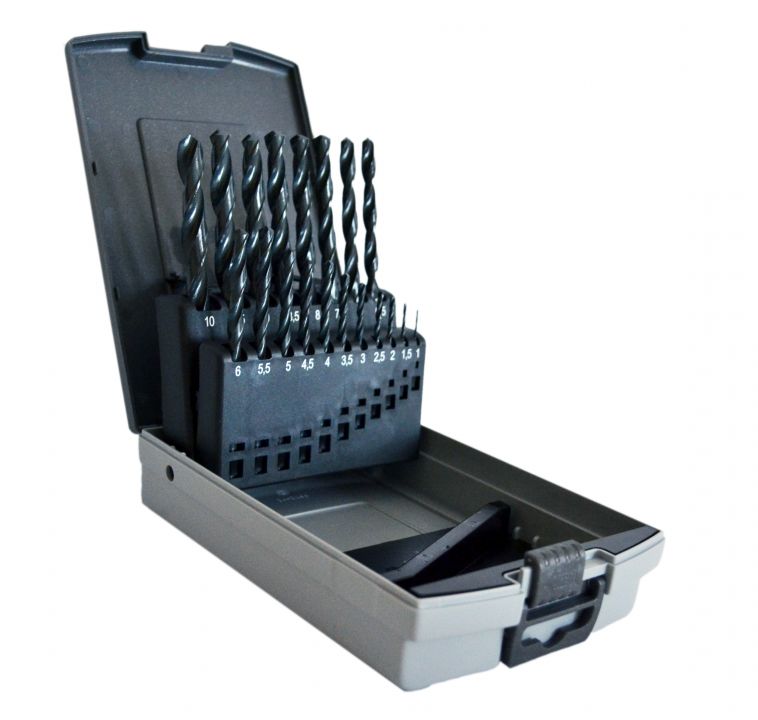 Sada vrtáků HSS DIN 338 1-10mm 19ks Sada vrtáků HSS DIN 338 1-10mm 19ks