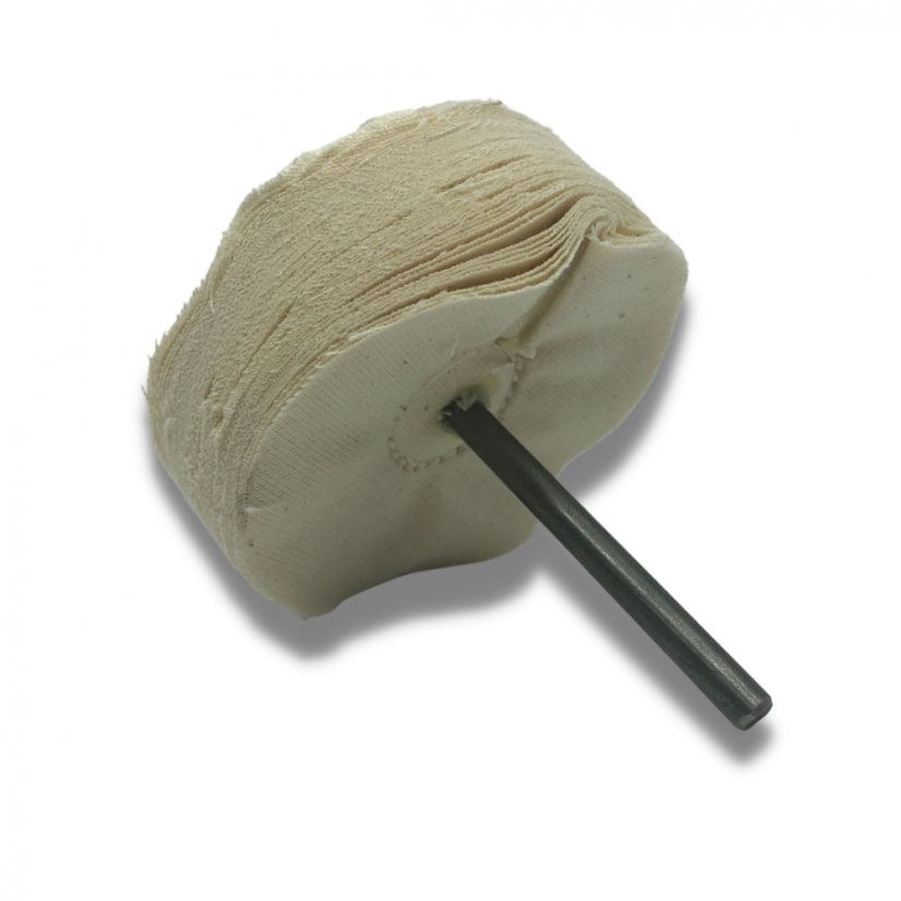 Látkový leštící kotouč s trnem průměr 80 mm