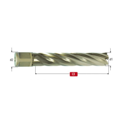 Jádrový vrták do kovu Gold Line Weldon délka 80 mm