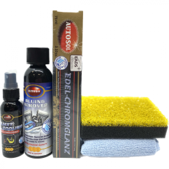 Výhodná dárková sada na výfuk motorky: čistič Bluing Remover a pasta Metal Polish