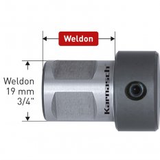 Adaptér WELDON 19 mm do magnetické vrtačky pro spirálové vrtáky